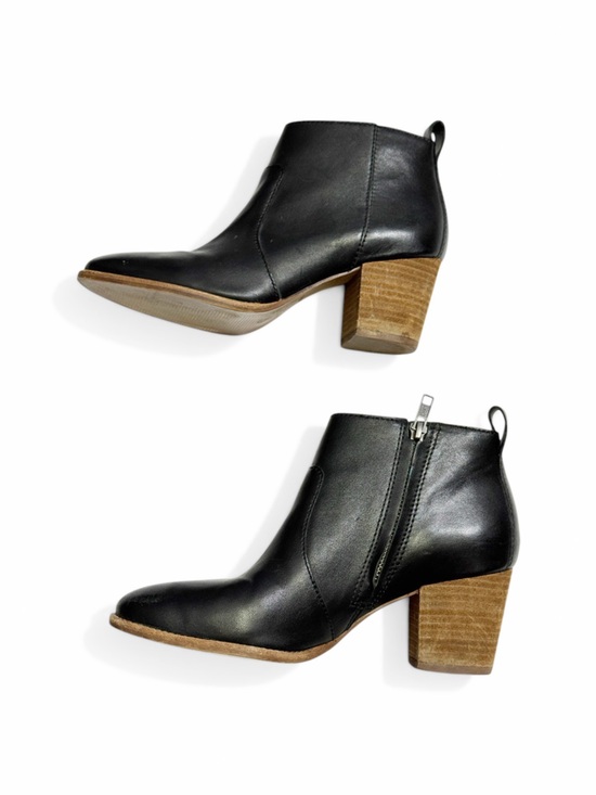 Madewell Shoes - Madewell "The Brenner" Women's Black Leather Boot w/stacked Heel Sz. 7